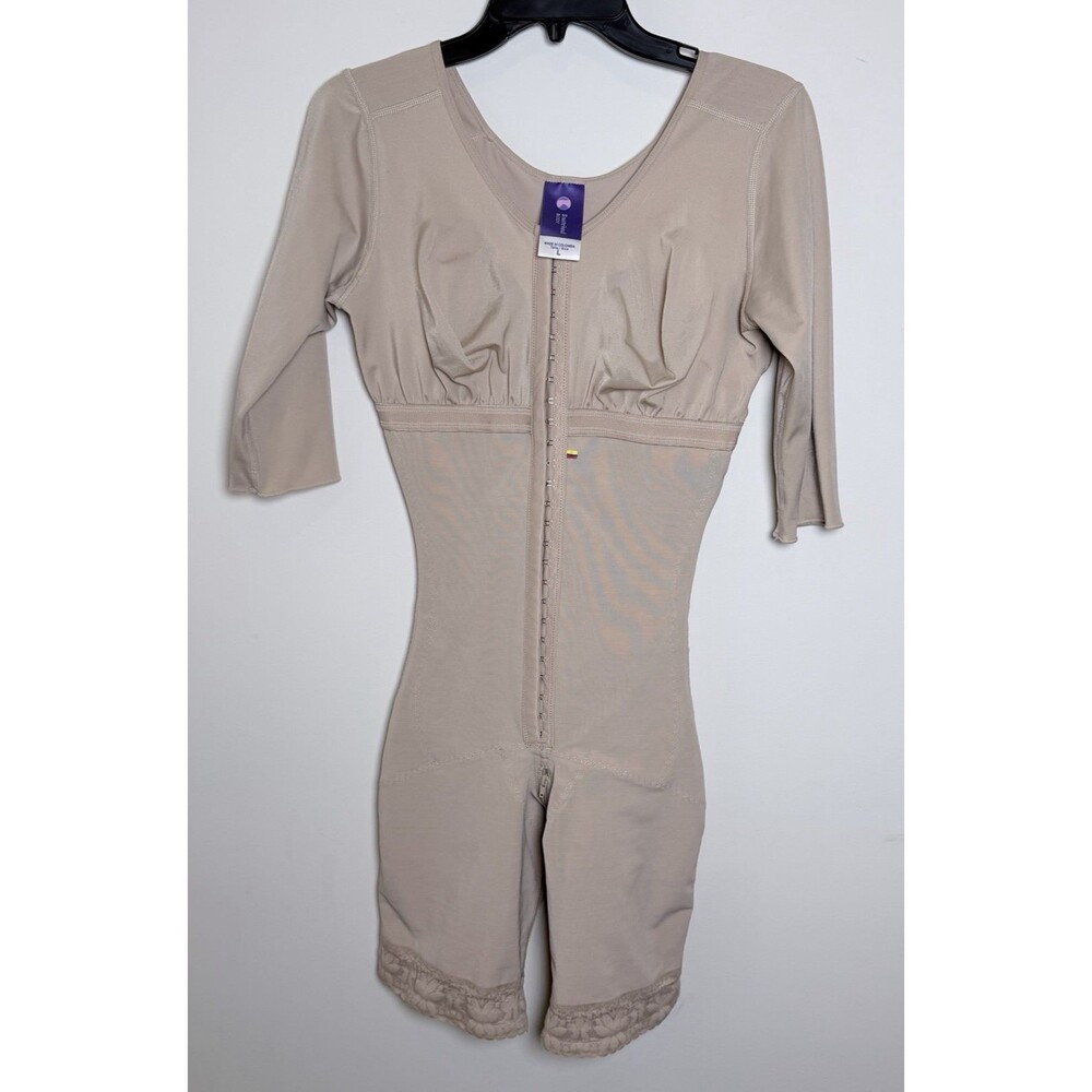 Snatched Body Faja Size L Beige Colombian High Compression Bodysuit Shapewear